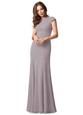 Ali V-Neck A-Line/Princess Short Sleeves Natural Waist Floor Length Bridesmaid Dresses