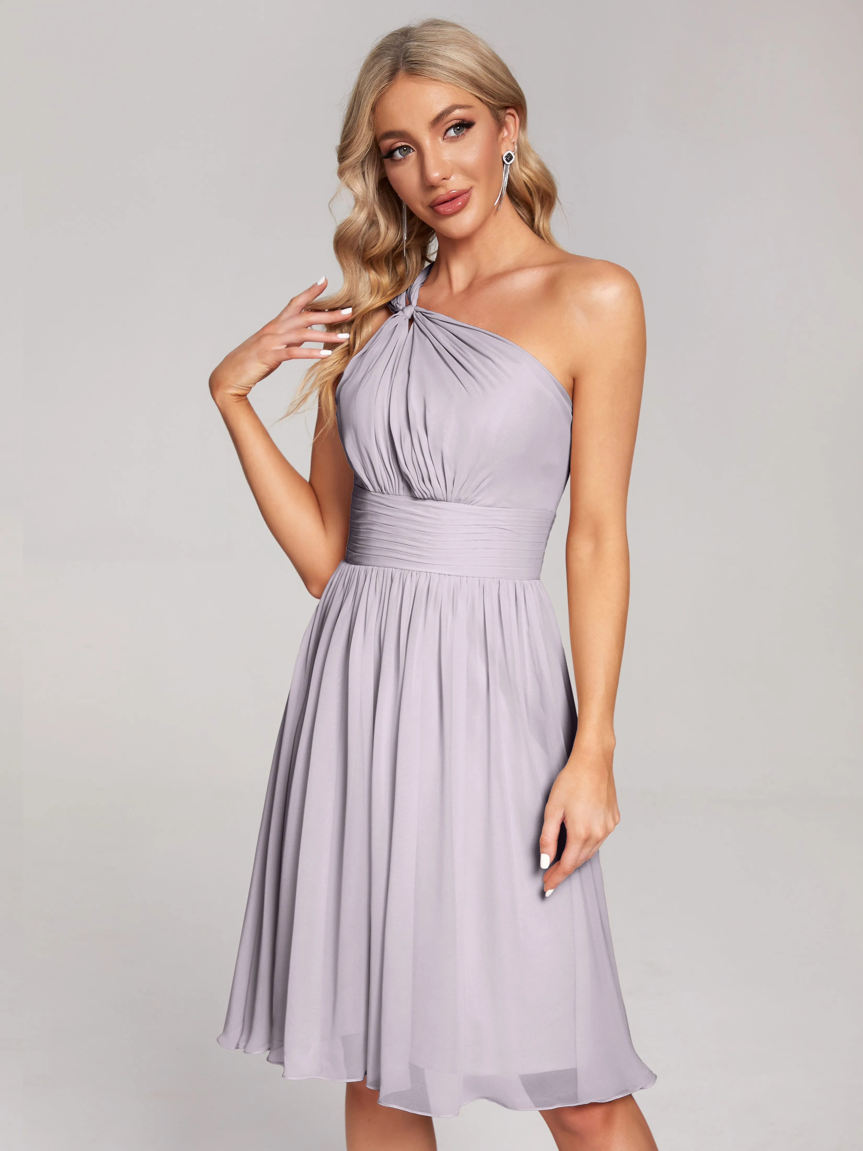 Arielle One-Shoulder Short Chiffon Bridesmaid Dresses