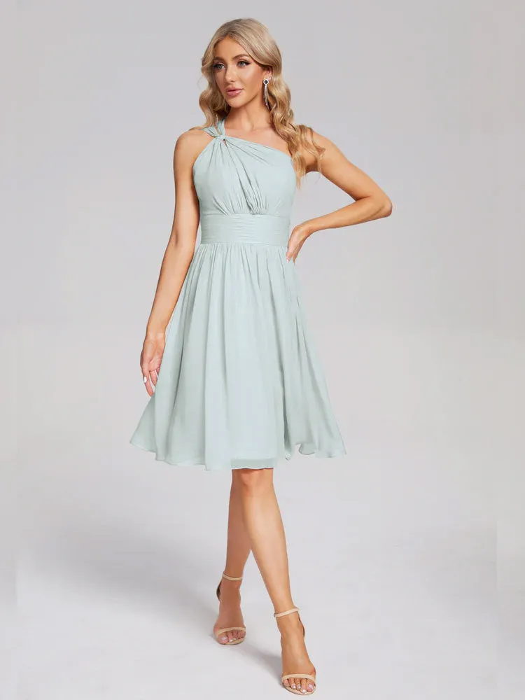 Arielle One-Shoulder Short Chiffon Bridesmaid Dresses