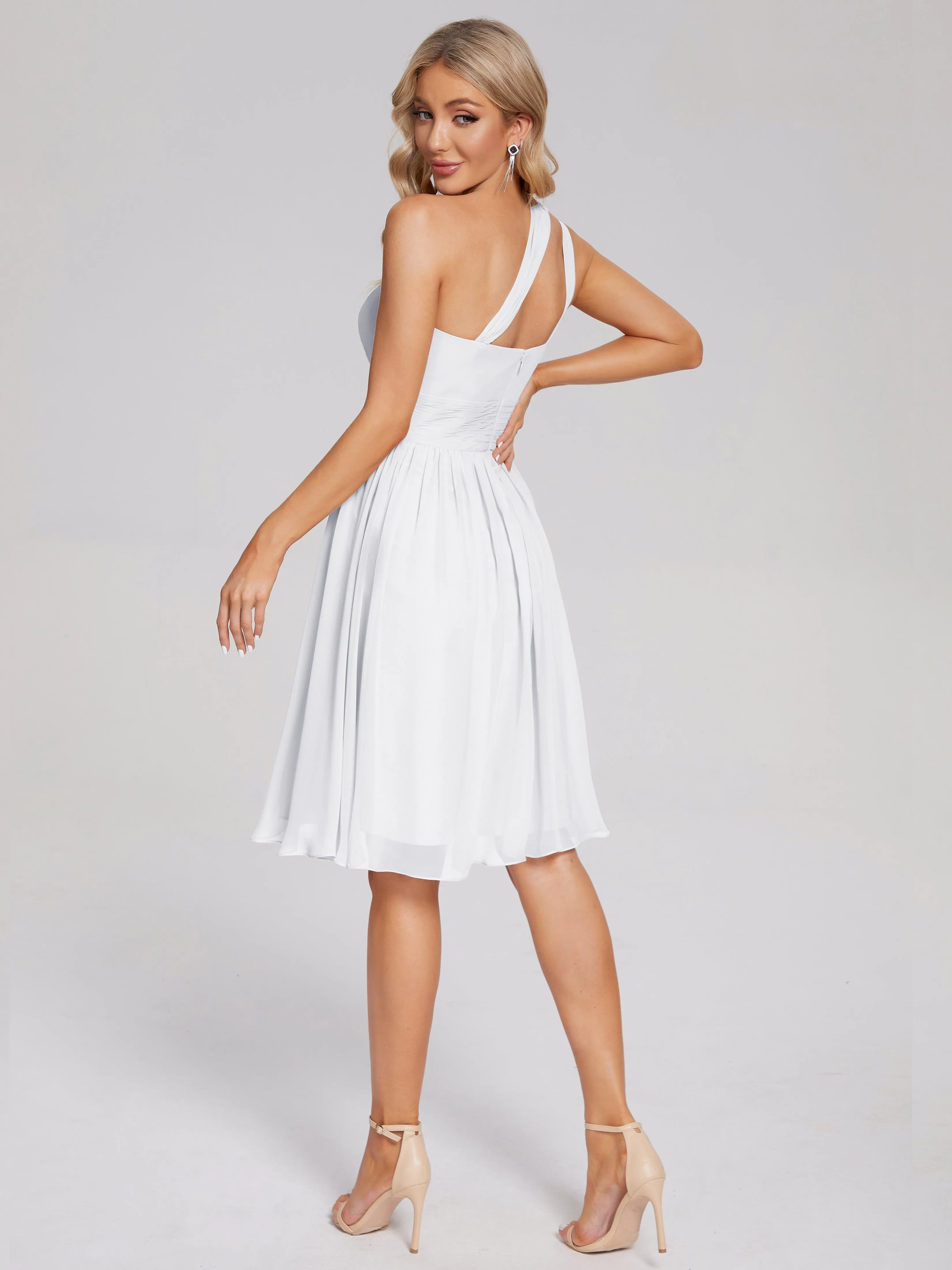 Arielle One-Shoulder Short Chiffon Bridesmaid Dresses