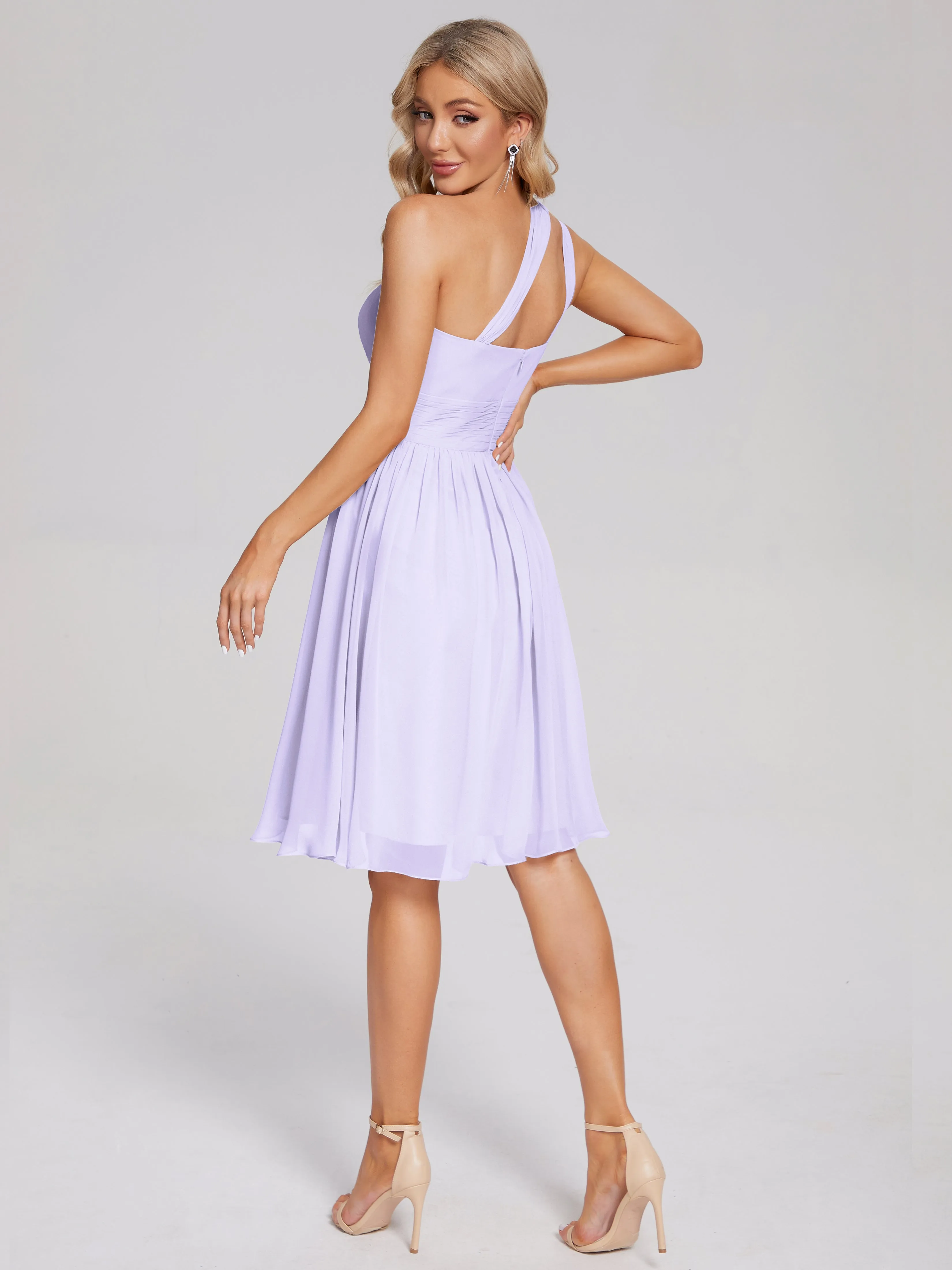 Arielle One-Shoulder Short Chiffon Bridesmaid Dresses