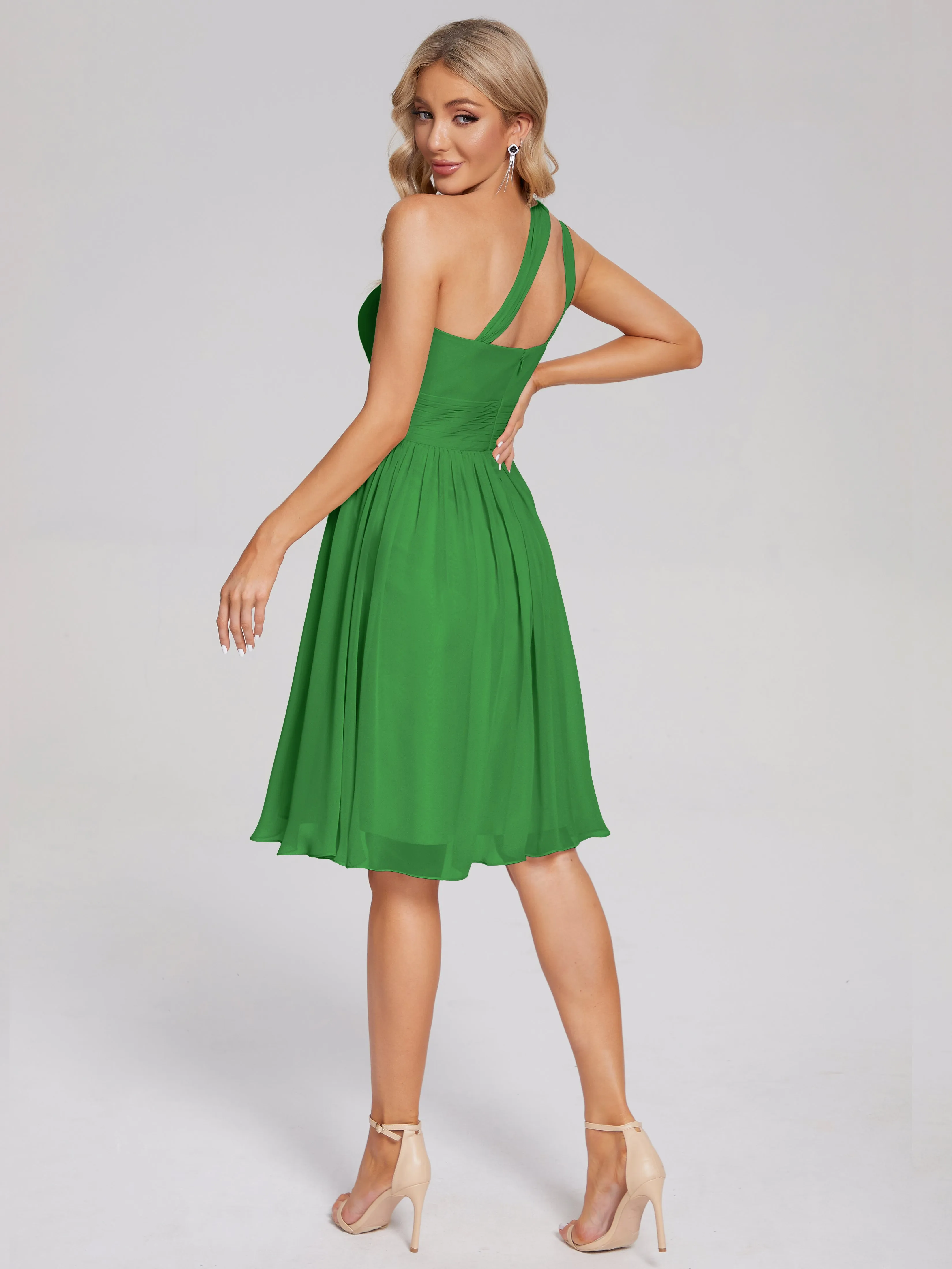 Arielle One-Shoulder Short Chiffon Bridesmaid Dresses