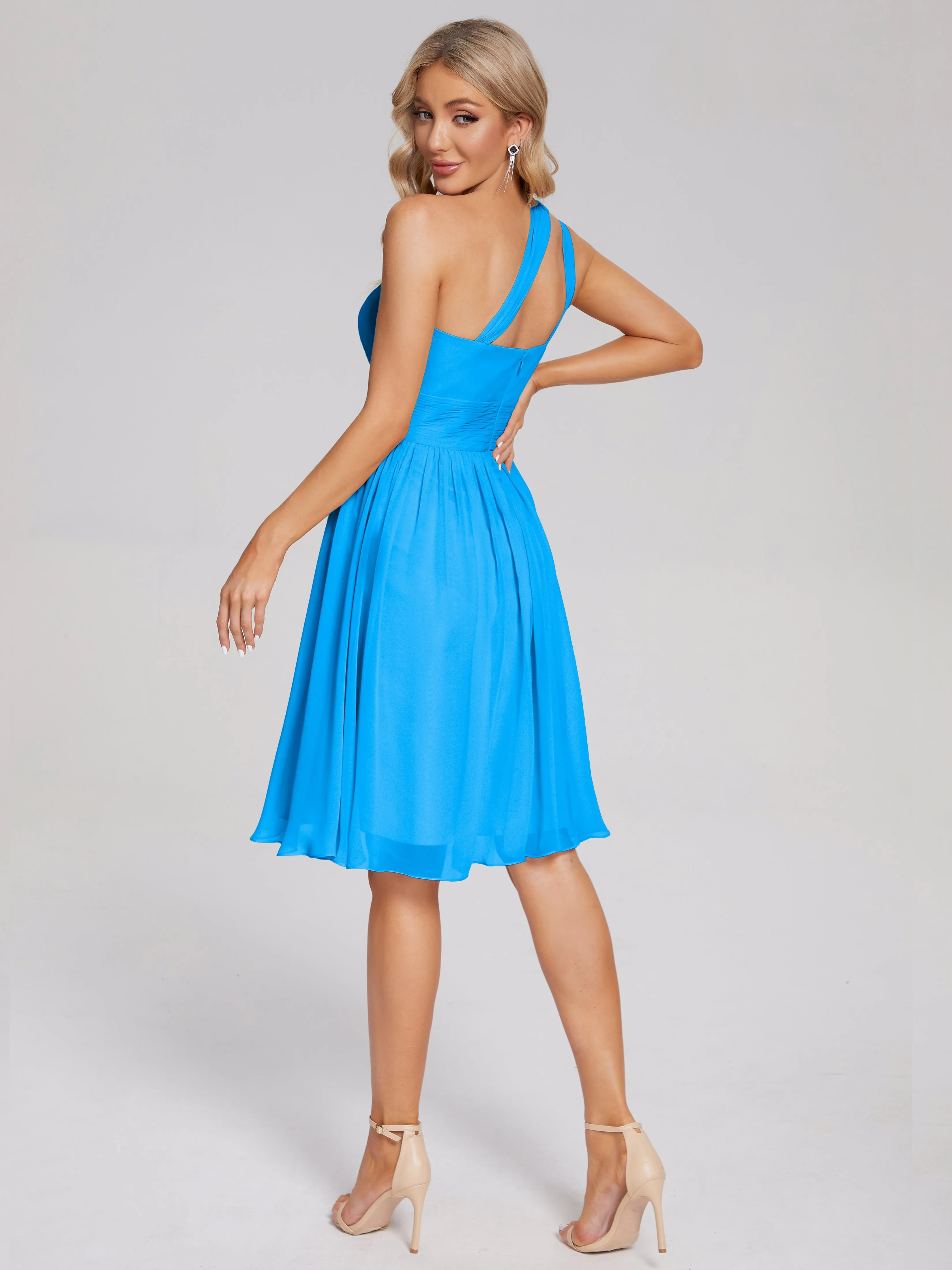 Arielle One-Shoulder Short Chiffon Bridesmaid Dresses