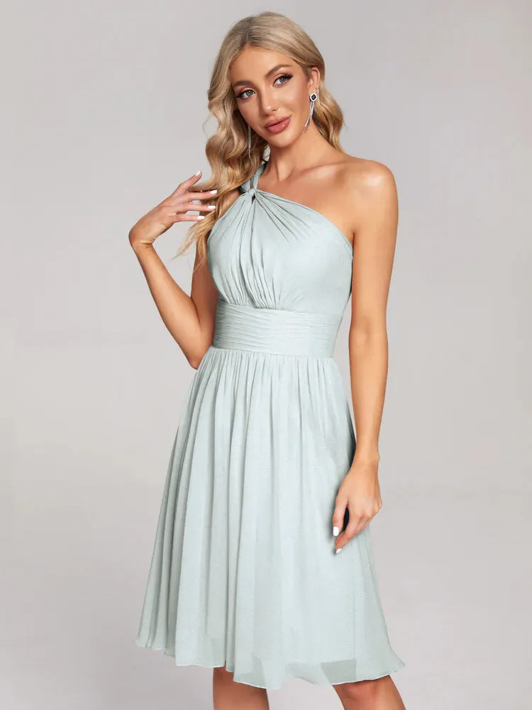 Arielle One-Shoulder Short Chiffon Bridesmaid Dresses