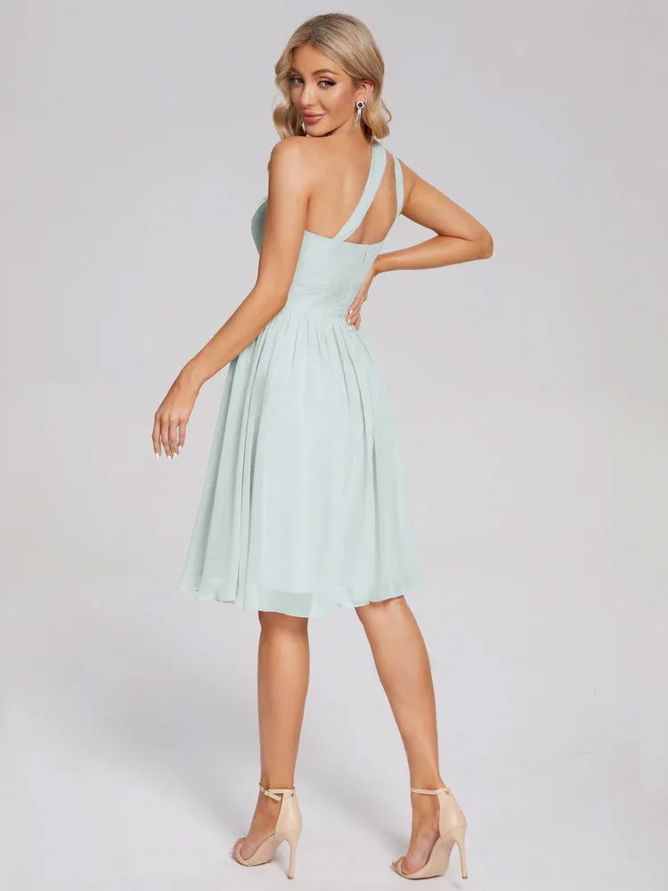 Arielle One-Shoulder Short Chiffon Bridesmaid Dresses
