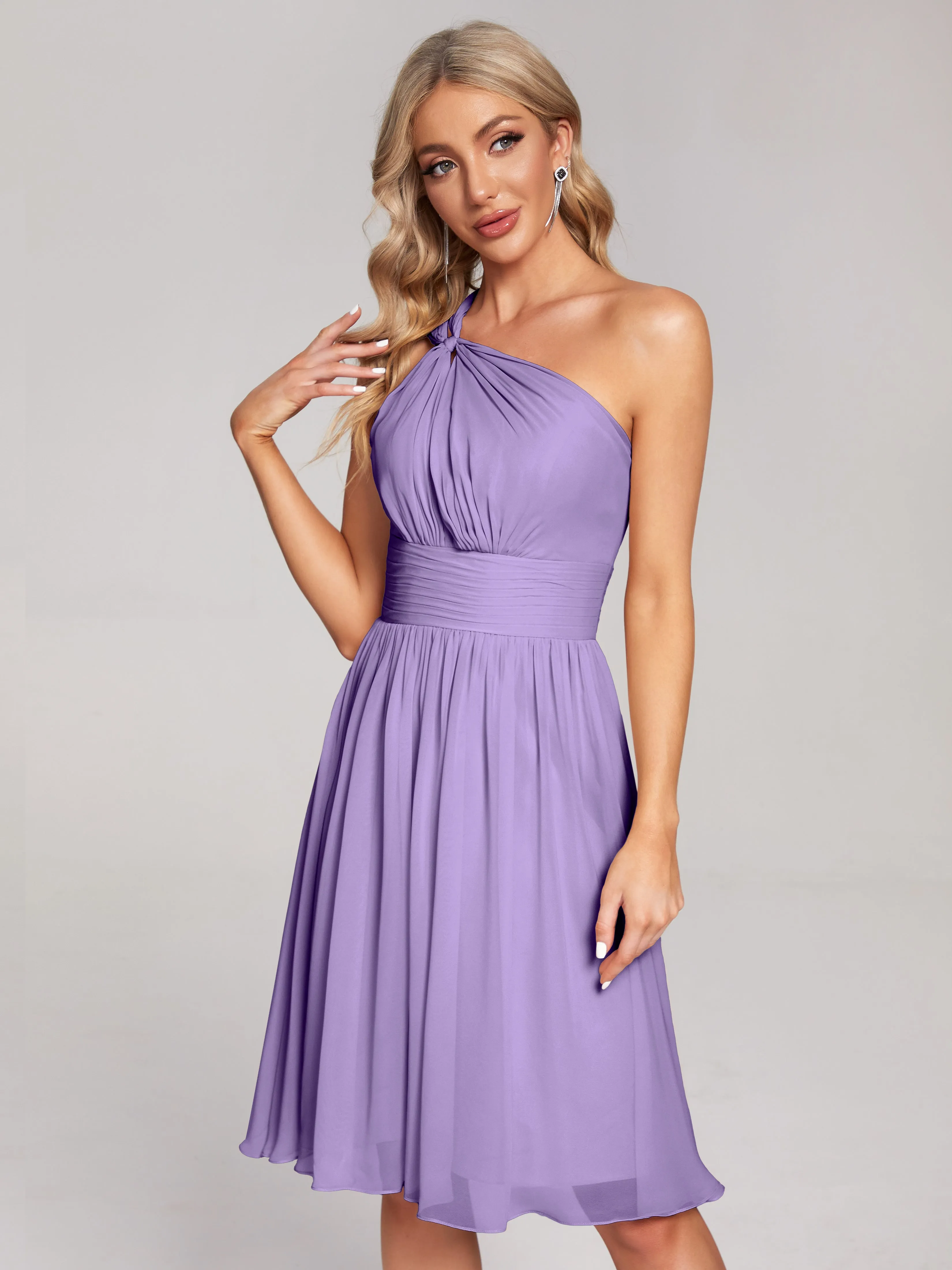 Arielle One-Shoulder Short Chiffon Bridesmaid Dresses
