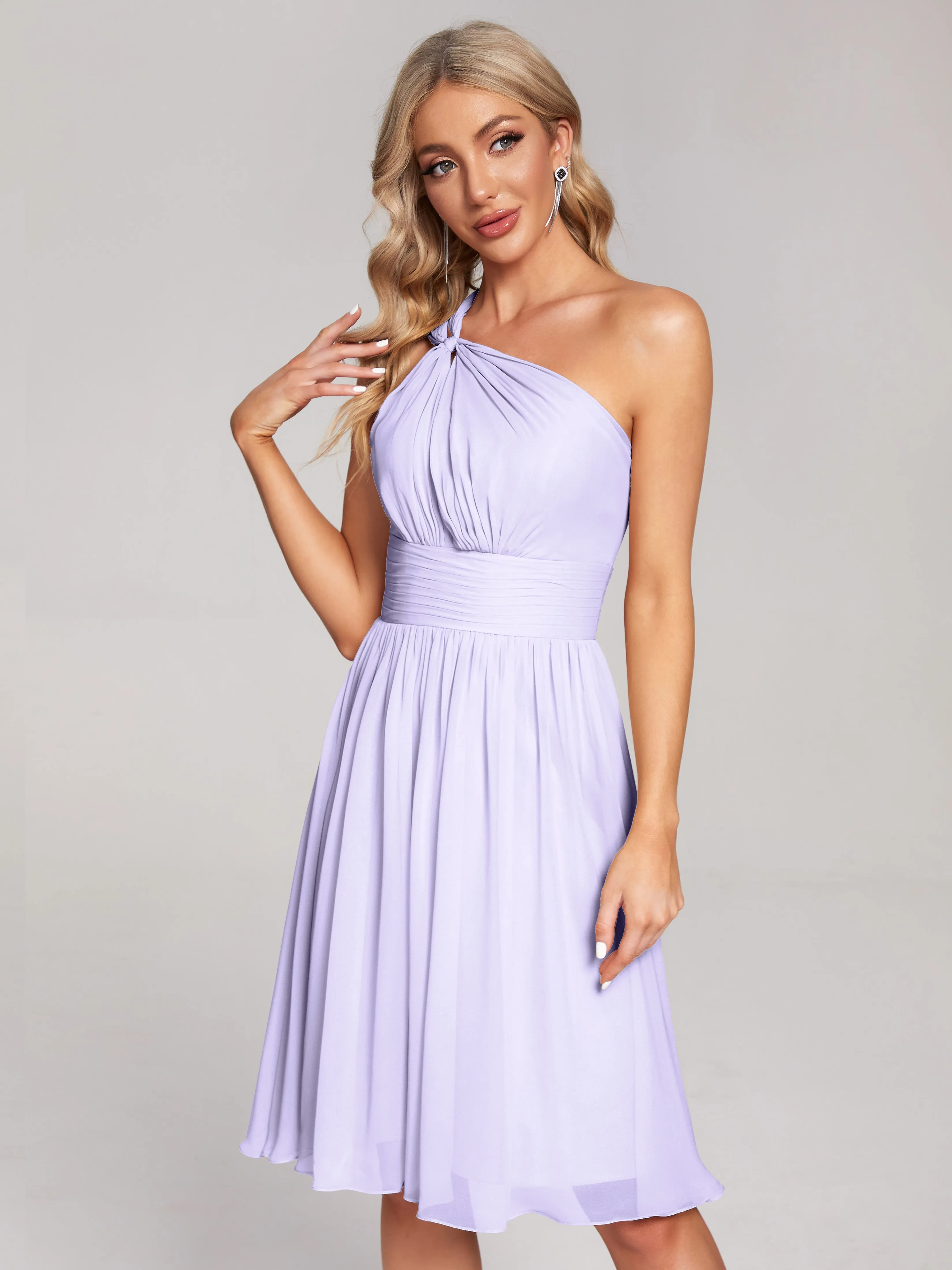 Arielle One-Shoulder Short Chiffon Bridesmaid Dresses