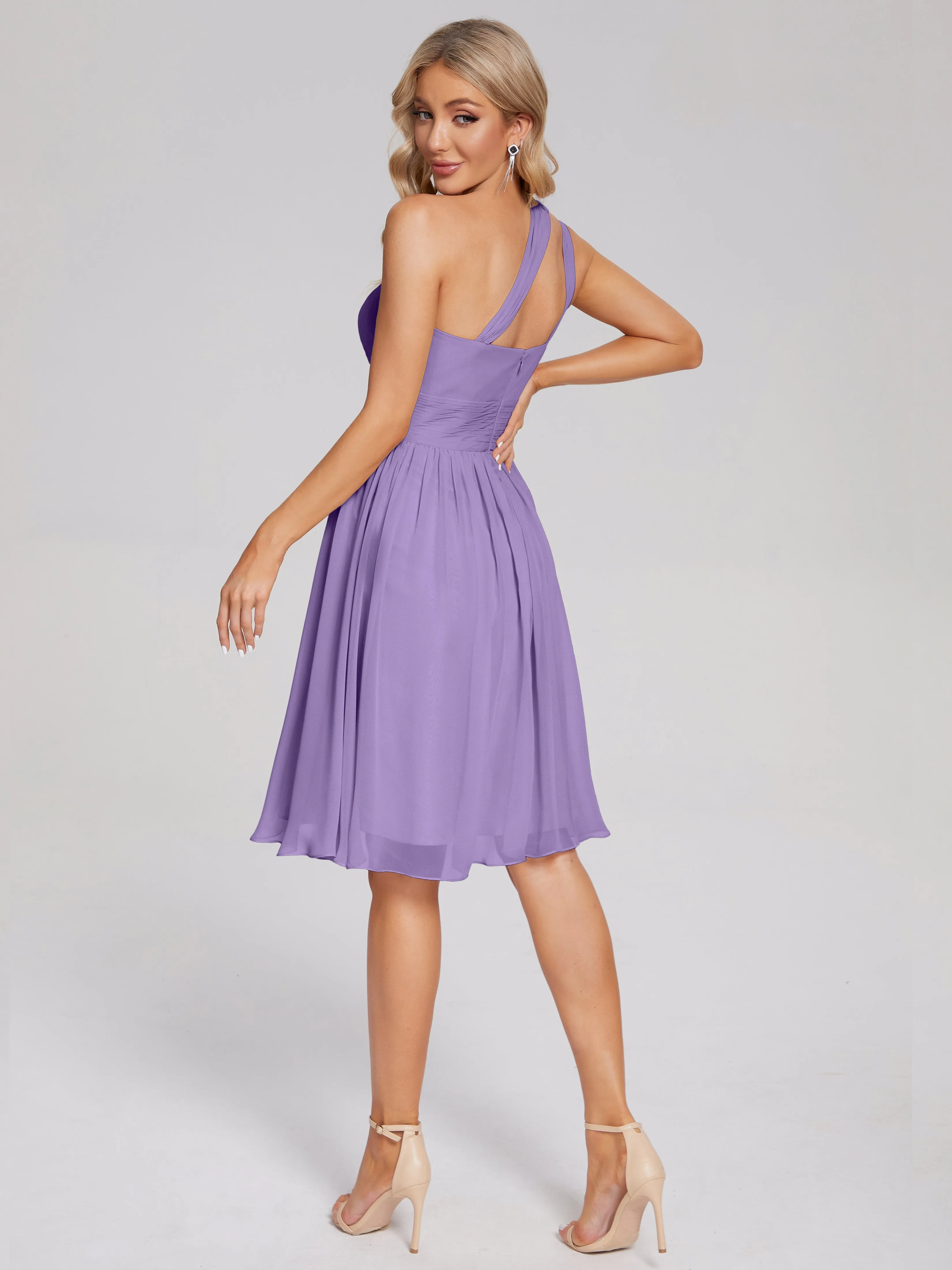 Arielle One-Shoulder Short Chiffon Bridesmaid Dresses