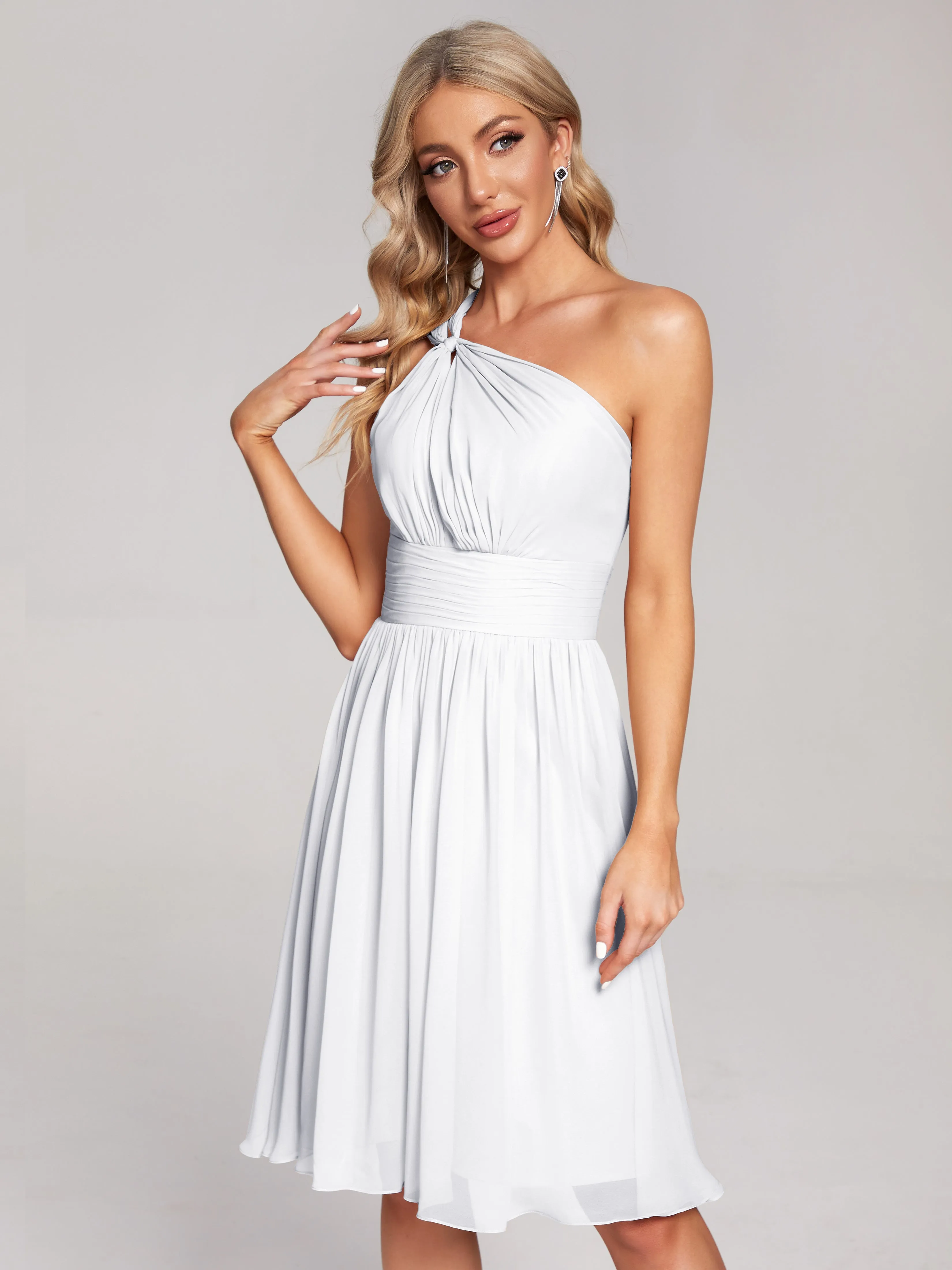 Arielle One-Shoulder Short Chiffon Bridesmaid Dresses
