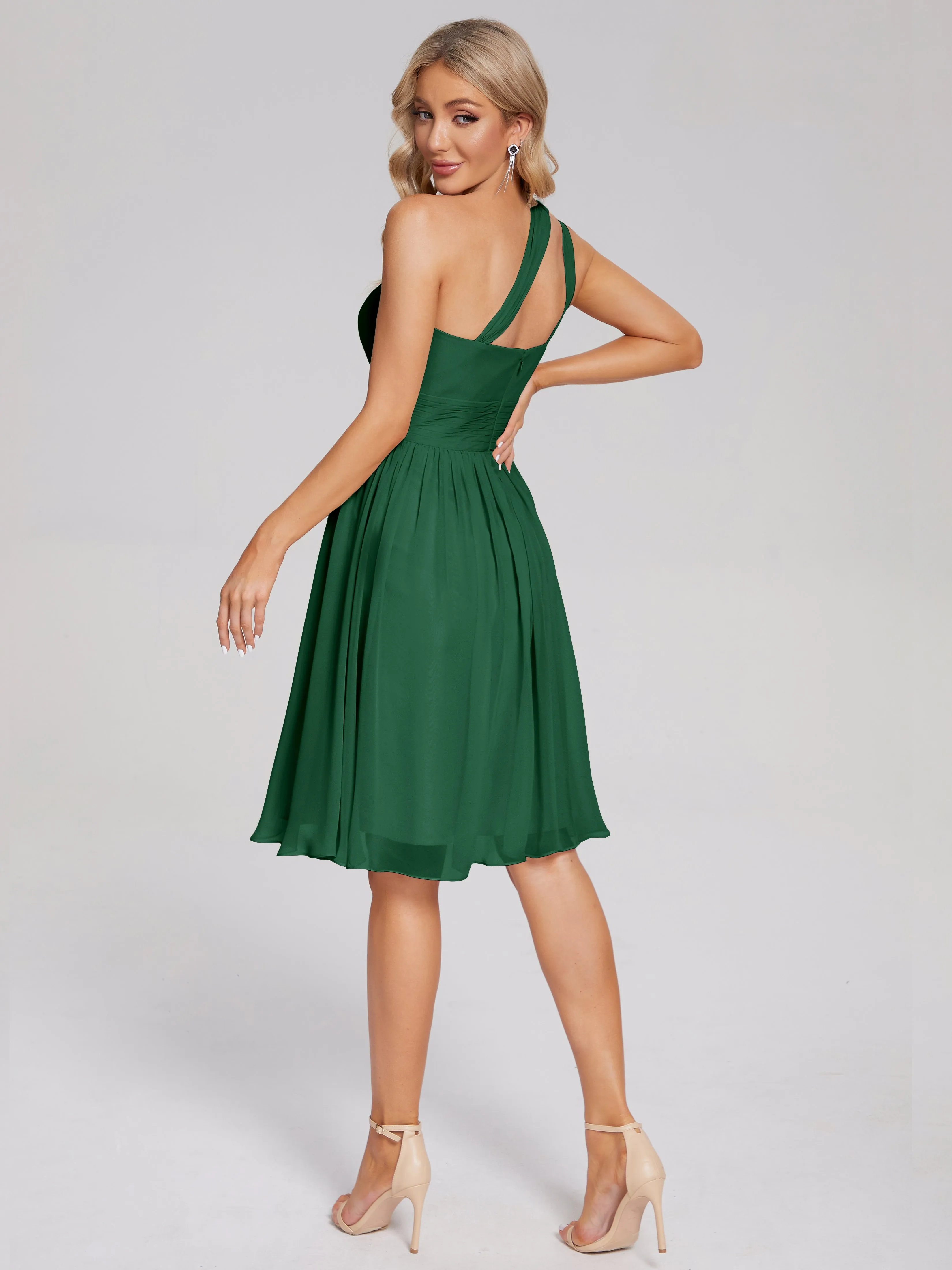 Arielle One-Shoulder Short Chiffon Bridesmaid Dresses
