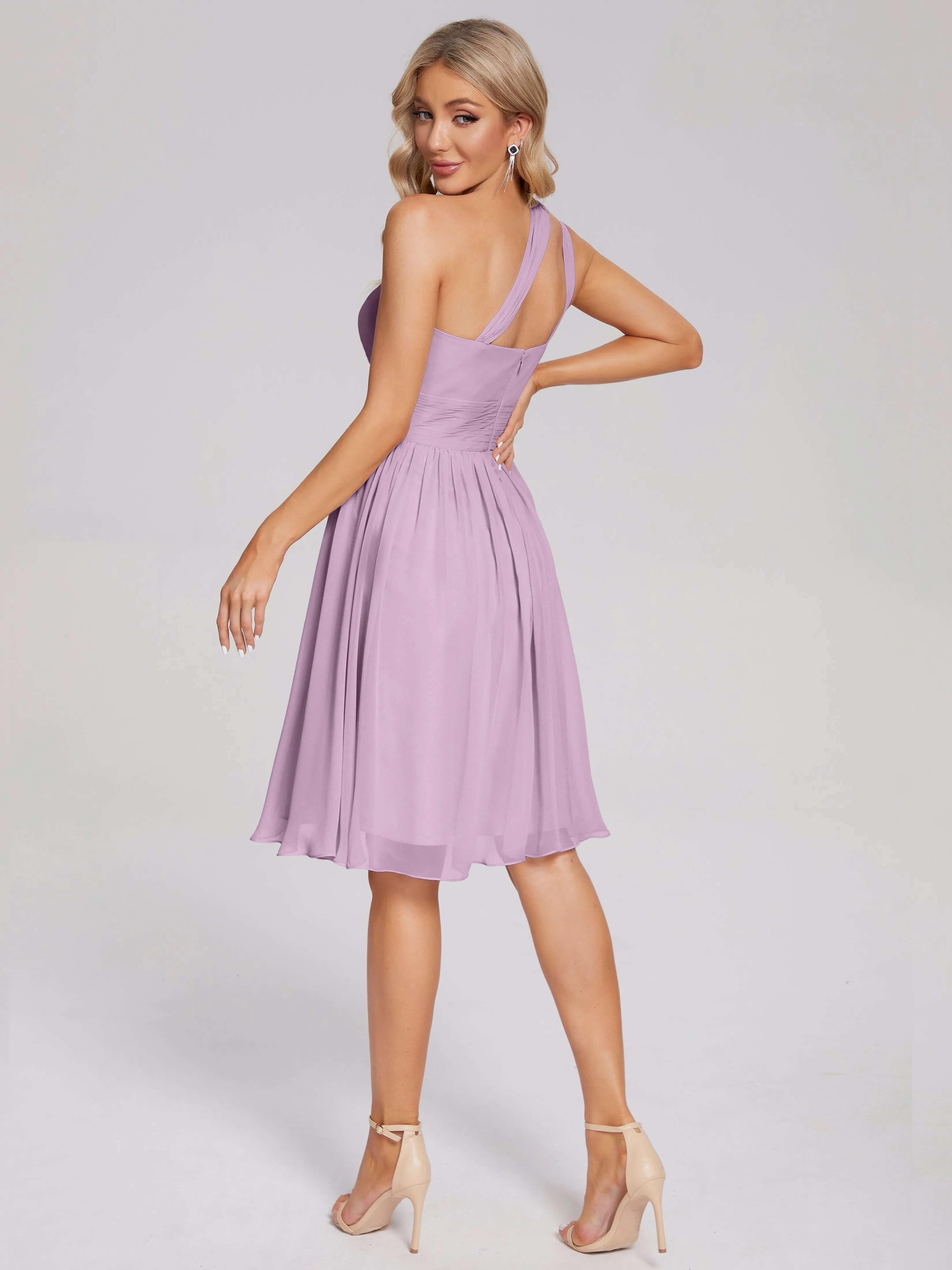 Arielle One-Shoulder Short Chiffon Bridesmaid Dresses