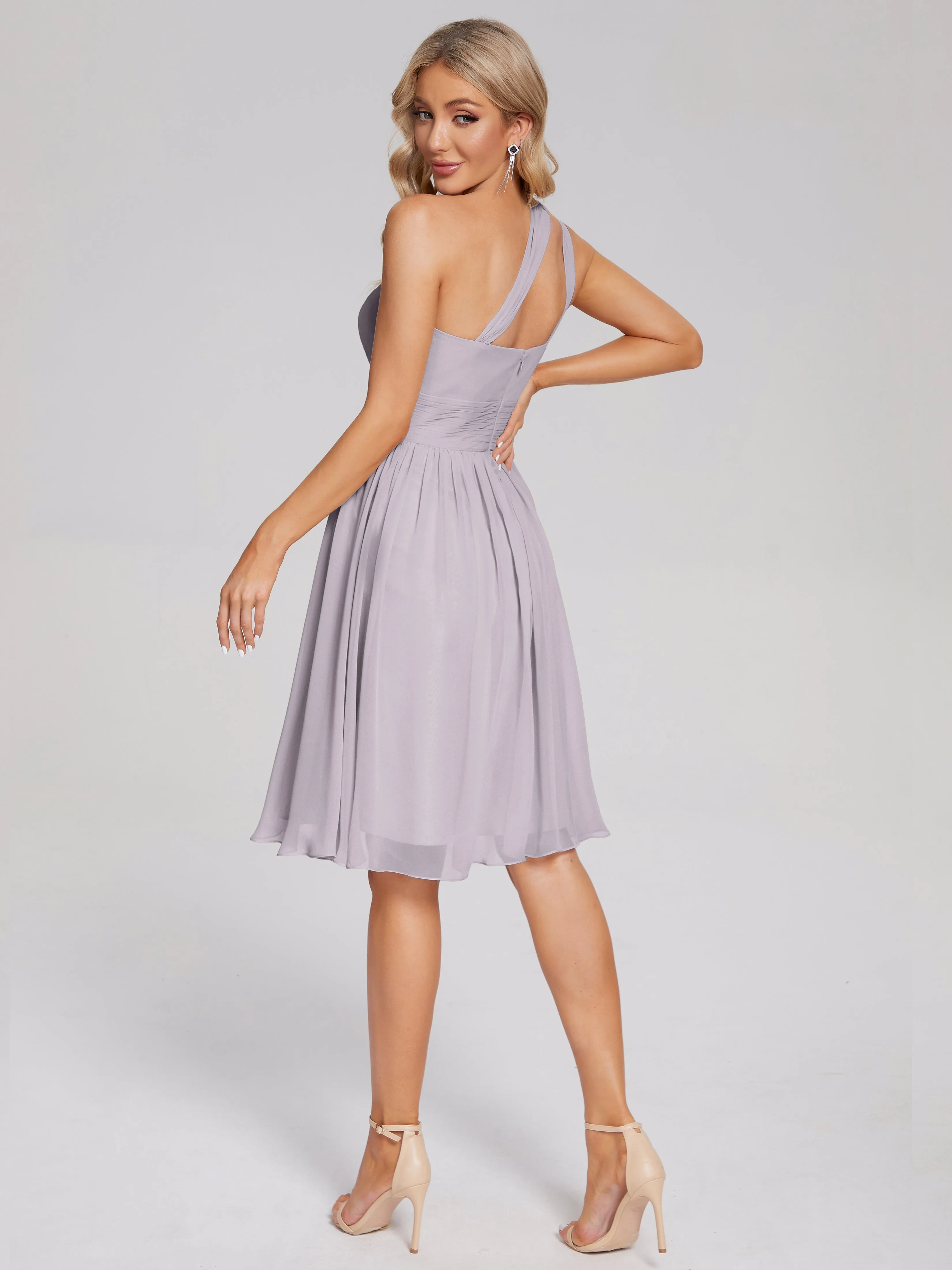 Arielle One-Shoulder Short Chiffon Bridesmaid Dresses
