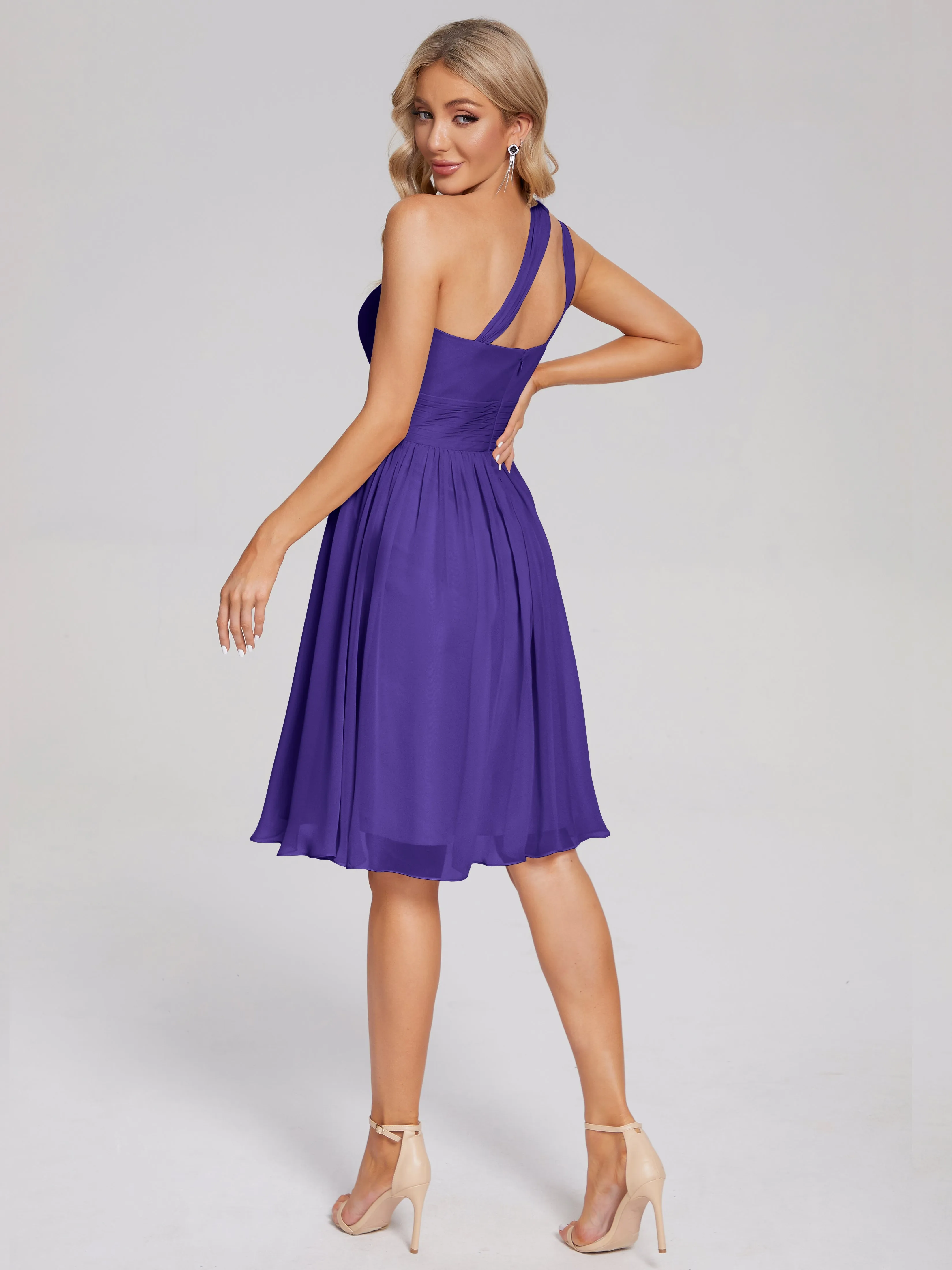 Arielle One-Shoulder Short Chiffon Bridesmaid Dresses