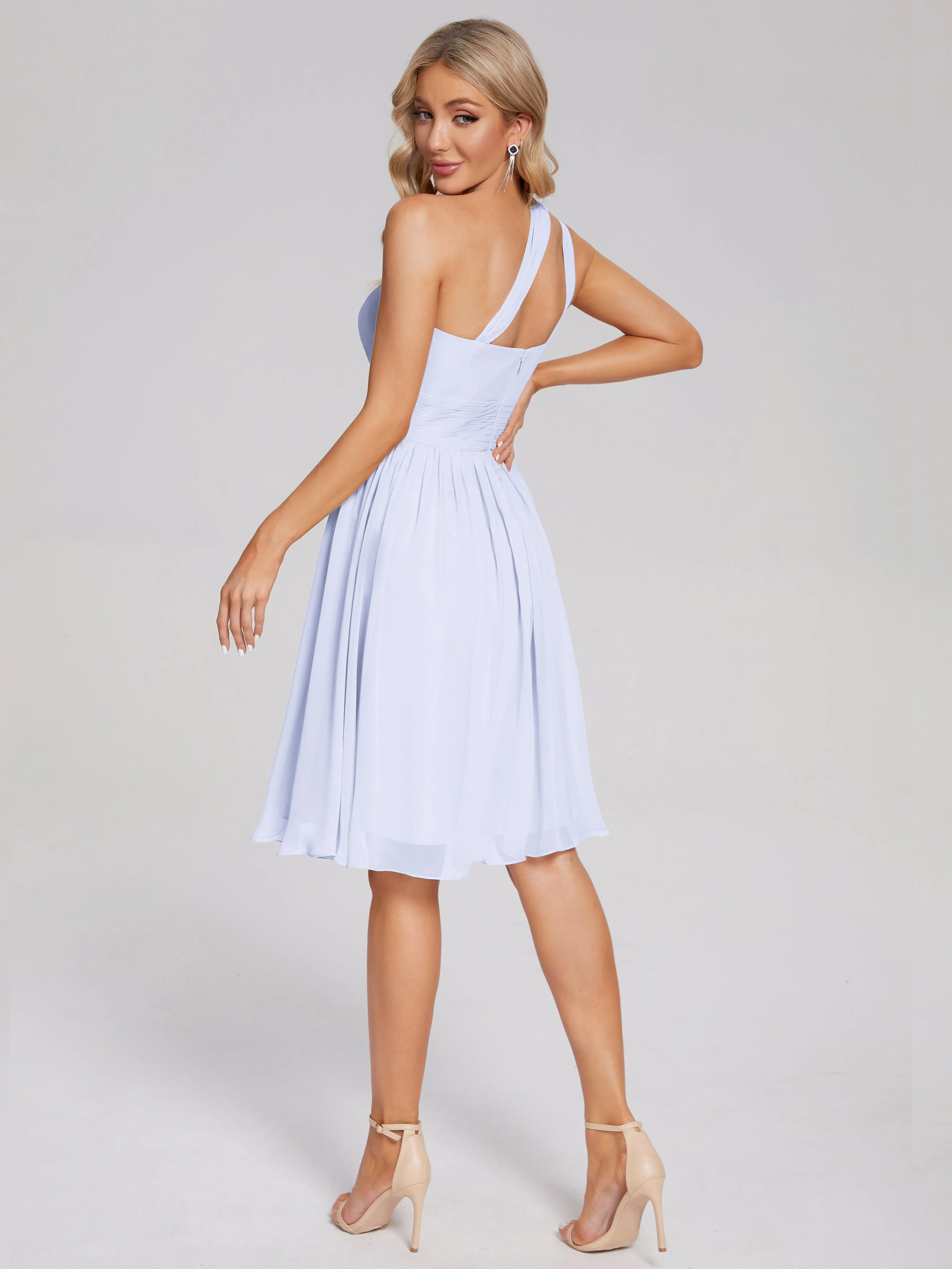 Arielle One-Shoulder Short Chiffon Bridesmaid Dresses