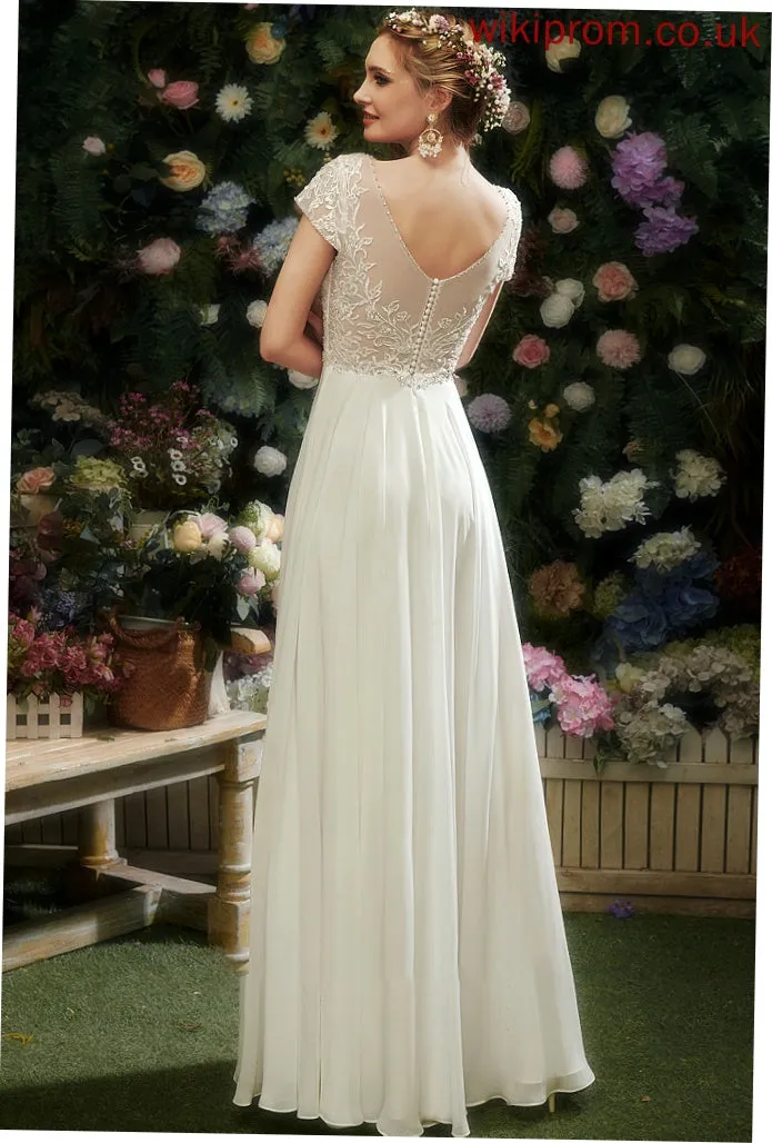 Beading Wedding With Shiloh Lace Wedding Dresses Floor-Length A-Line Sequins V-neck Dress