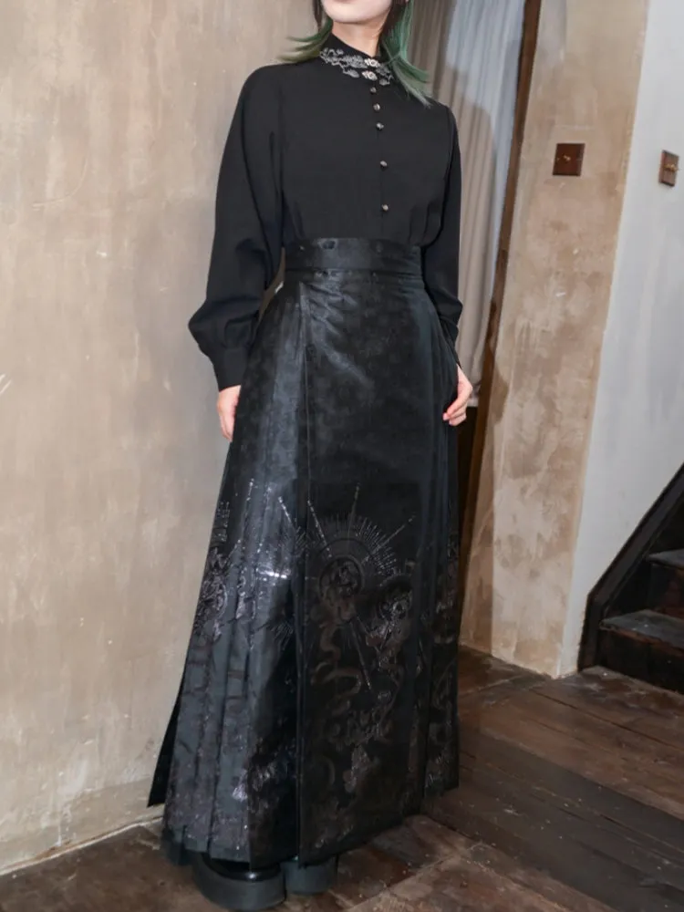 Chinese Style Embroidered Stand-Collar Shirt
