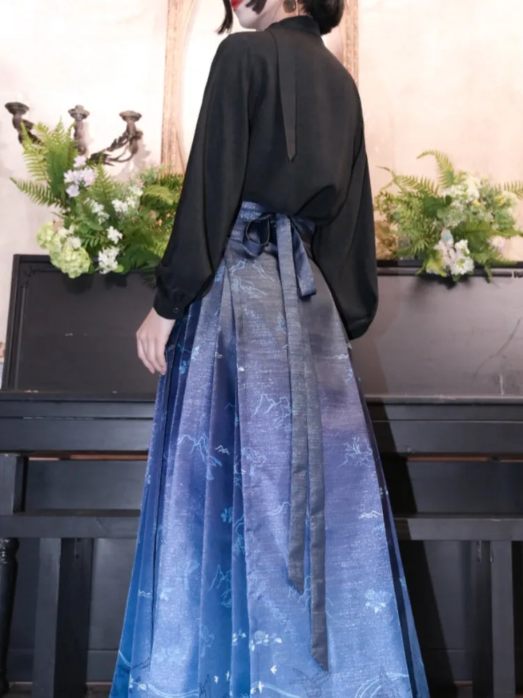 Chinese-Style Ribbon Embroidered Shirt