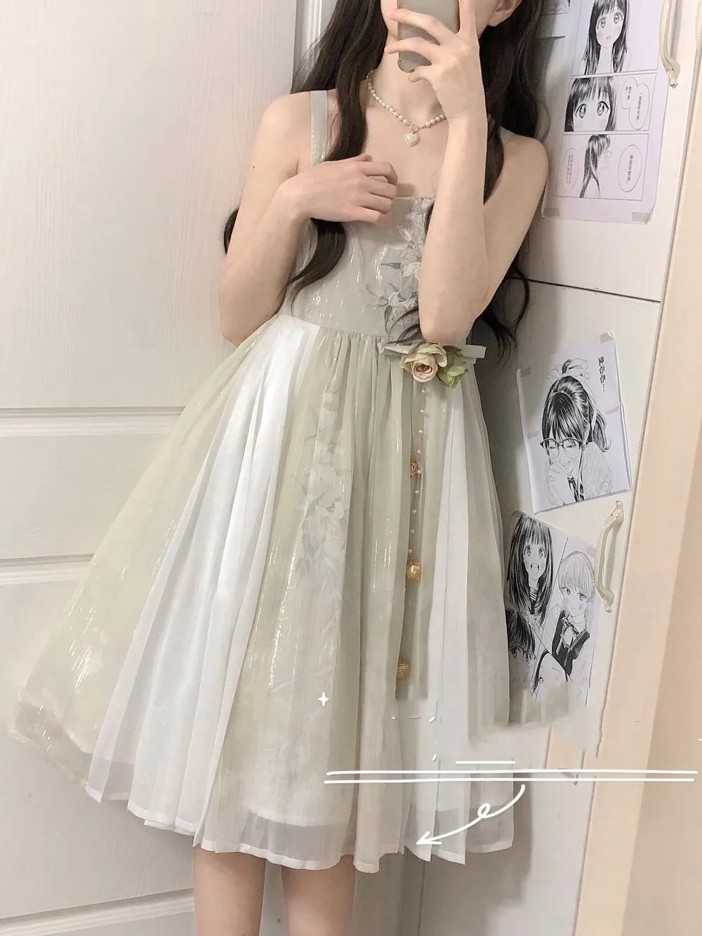 Cornfield Lolita~Wind Singing Lily~Qi Lolita Embroidered Dress Suit