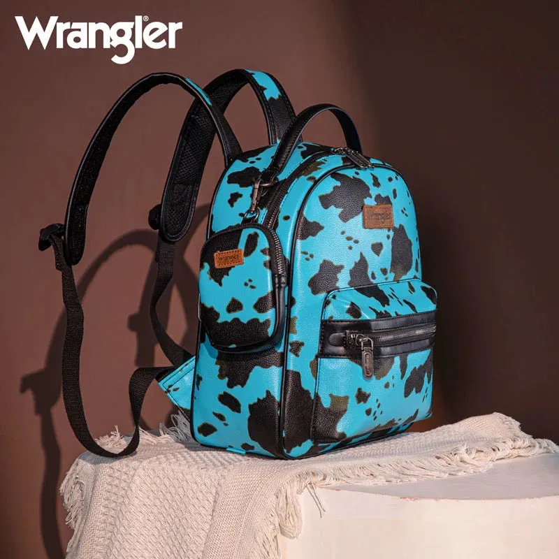 Cow Print Zippered Backpack-Wrangler Women’s Fashion Backpack –  Western Style