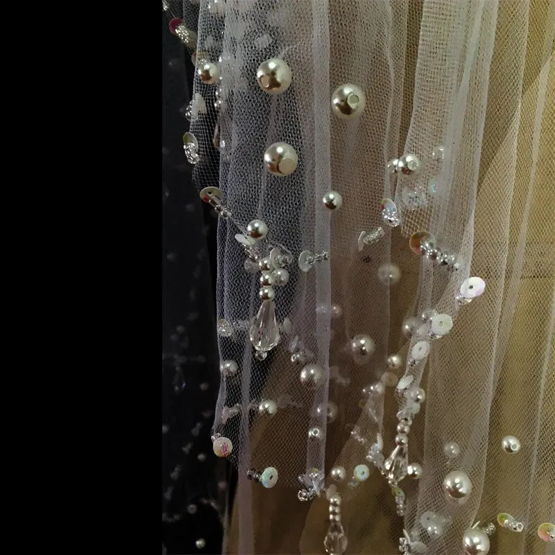Crystal Edge Short Veil