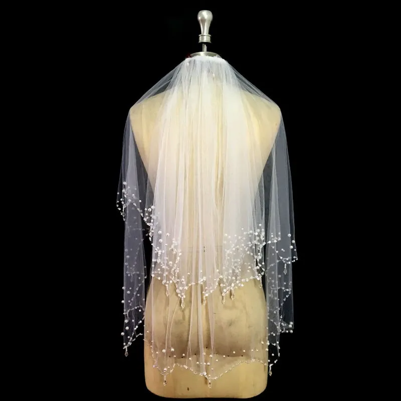 Crystal Edge Short Veil