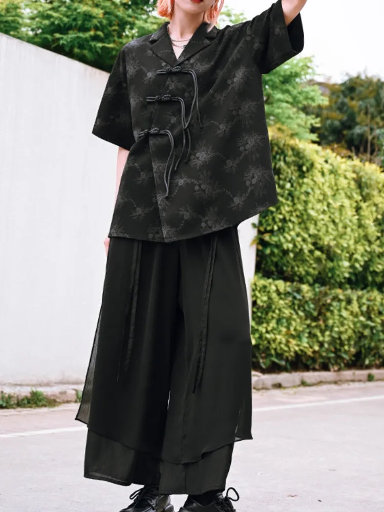 Dark Chinese Style Short Sleeve Zen T-Shirt