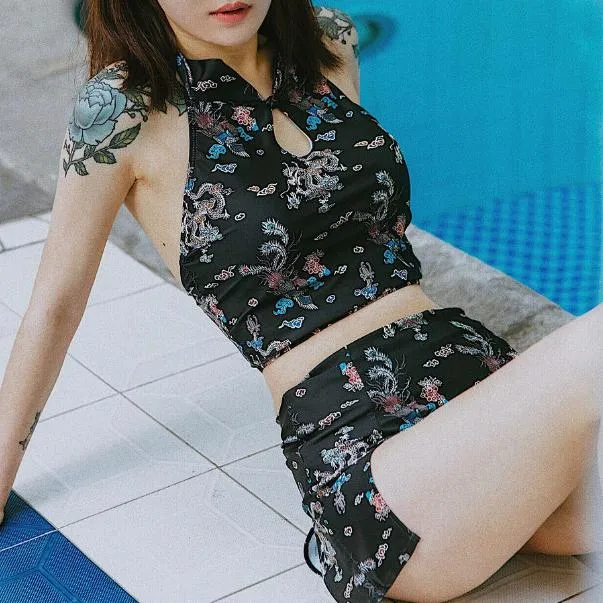 Dragon Cheongsam Swimsuit SD01615