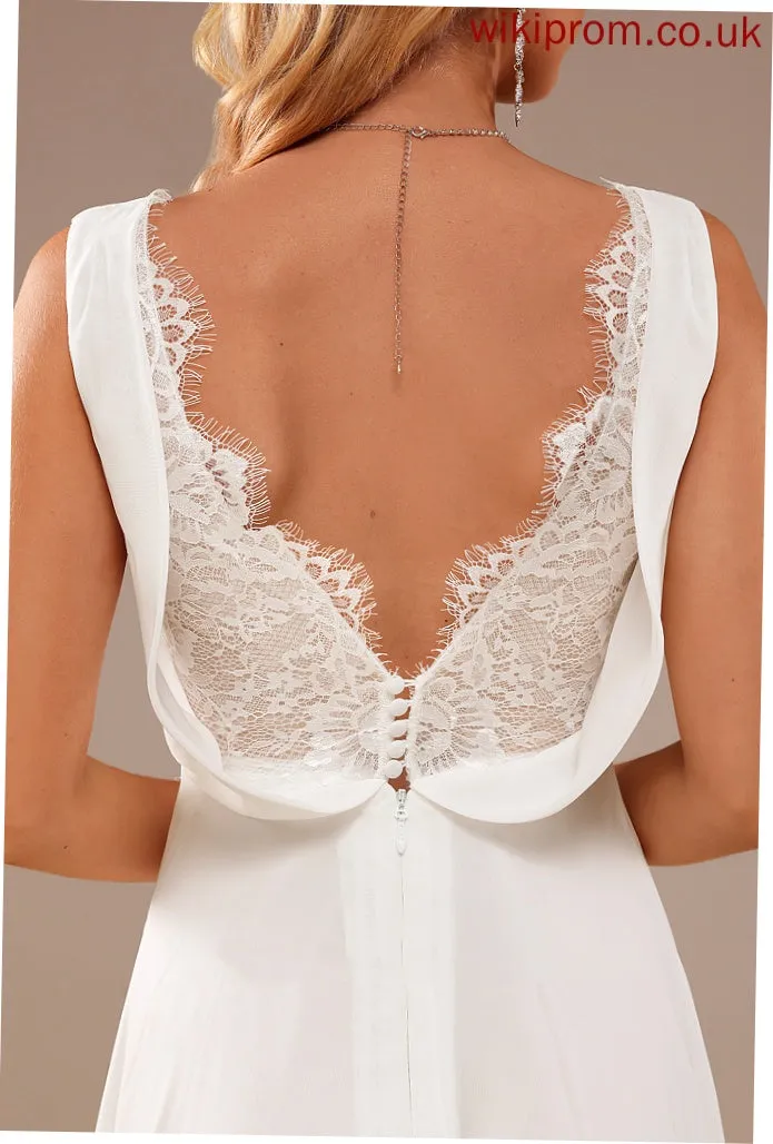 Dress Jaida V-neck Lace Wedding Dresses Floor-Length A-Line Wedding Chiffon