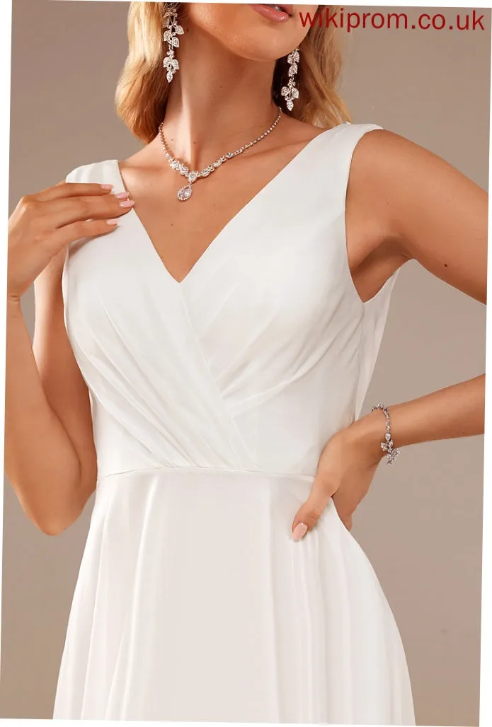 Dress Jaida V-neck Lace Wedding Dresses Floor-Length A-Line Wedding Chiffon