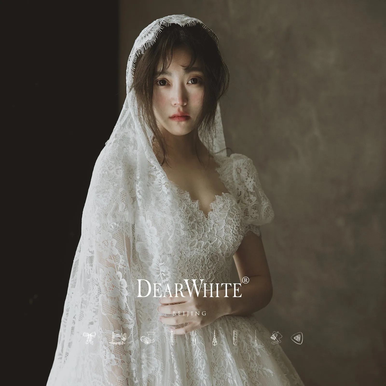 Early Spring 2023 heart original big trailing lace wedding bridal dress- Alice of Hearts