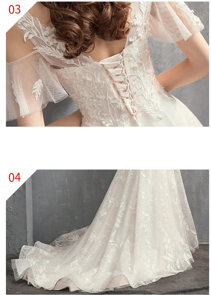 Early Spring 2023  starry sky small trailing light wedding dress- Douyin