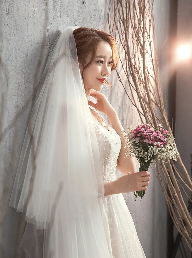 Early Spring 2023  starry sky small trailing light wedding dress- Douyin