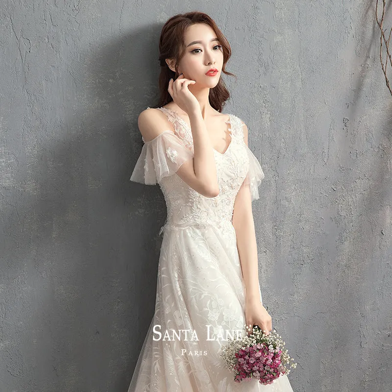 Early Spring 2023  starry sky small trailing light wedding dress- Douyin