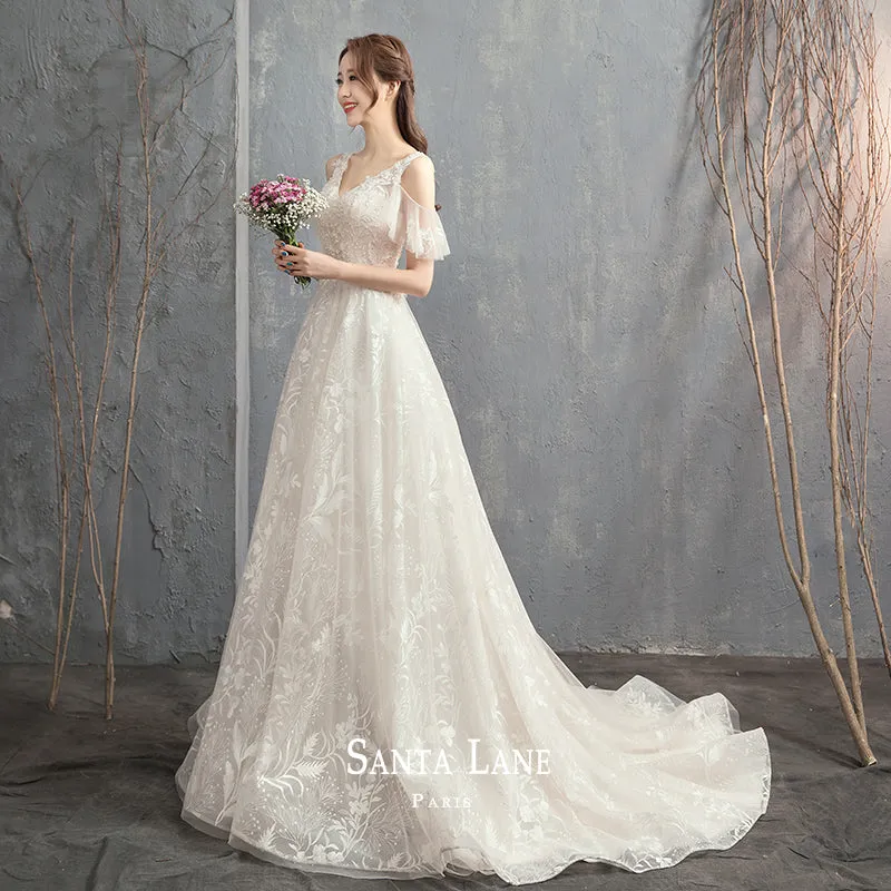 Early Spring 2023  starry sky small trailing light wedding dress- Douyin