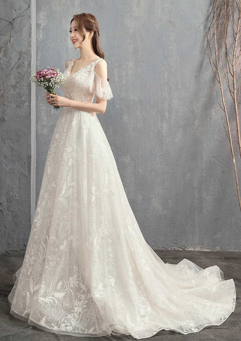 Early Spring 2023  starry sky small trailing light wedding dress- Douyin