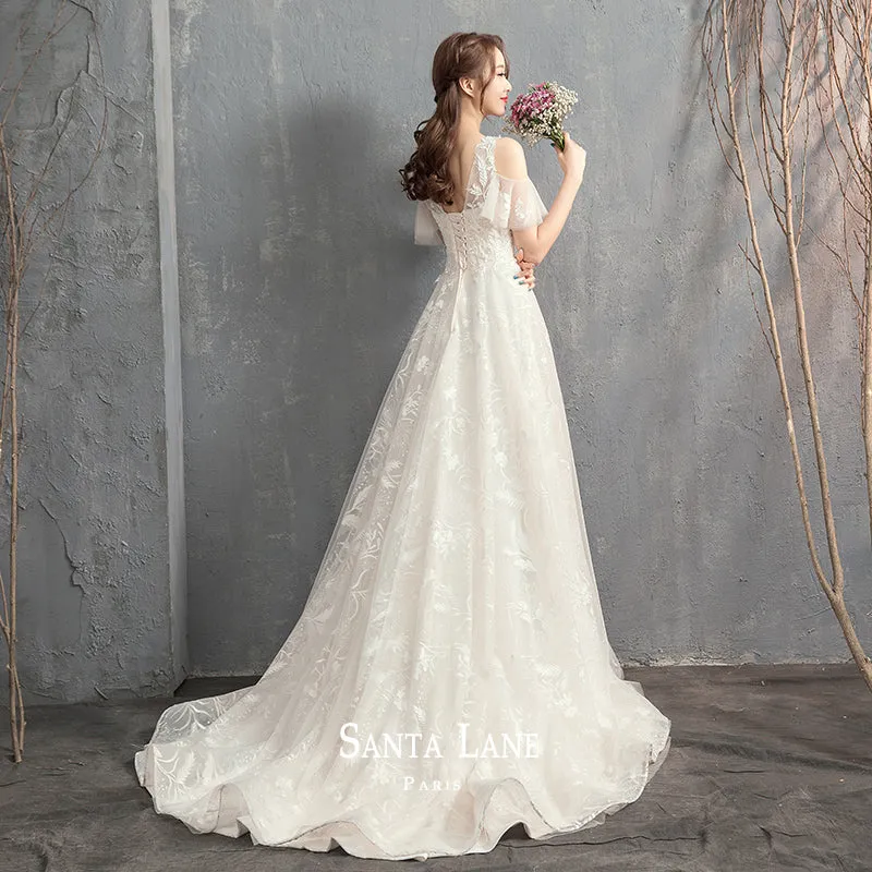 Early Spring 2023  starry sky small trailing light wedding dress- Douyin