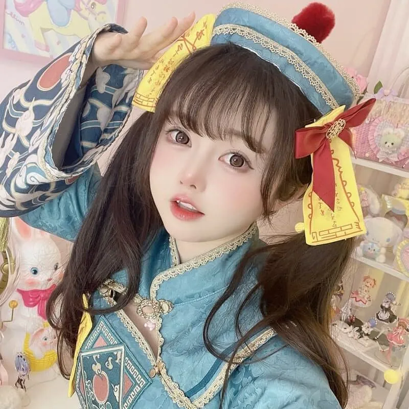 Easter Chinese Style Sweet Zombie Cosplay Lolita Dress Set