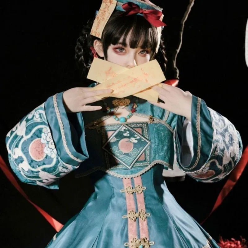 Easter Chinese Style Sweet Zombie Cosplay Lolita Dress Set