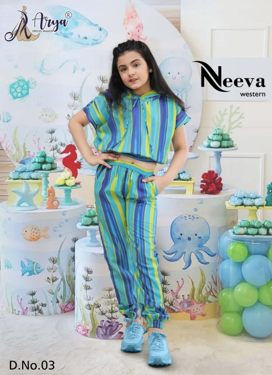Eeva Children Western Style Cap Top and Pant