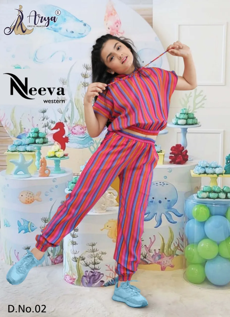 Eeva Children Western Style Cap Top and Pant