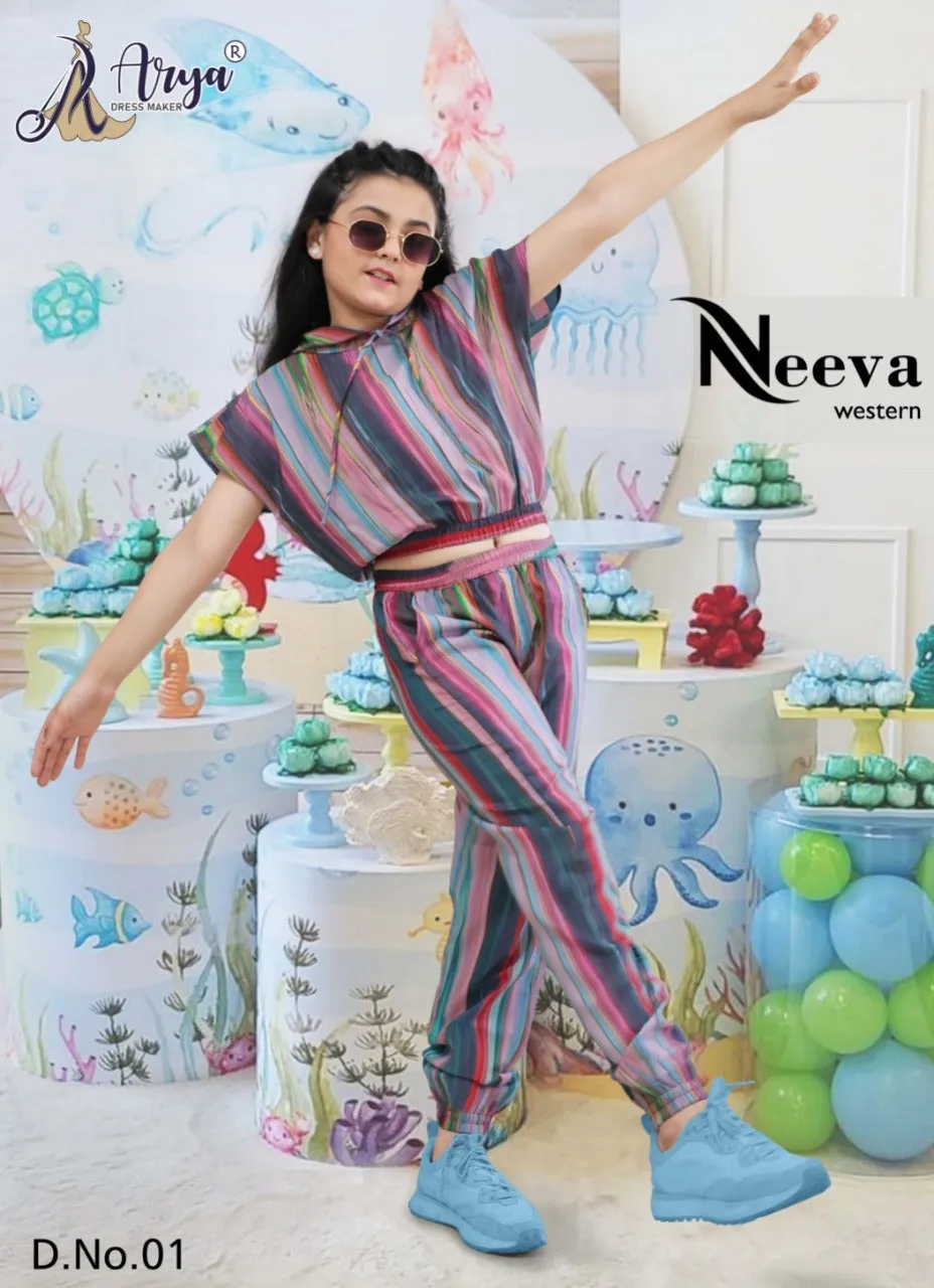 Eeva Children Western Style Cap Top and Pant