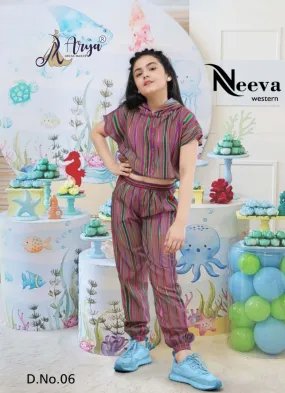 Eeva Children Western Style Cap Top and Pant