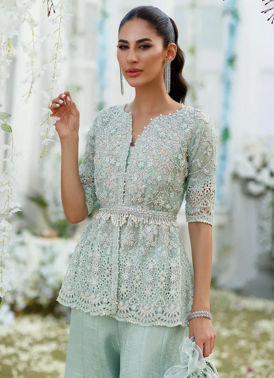 Embellished Pakistani Wedding Dress Designer Peplum Suit
