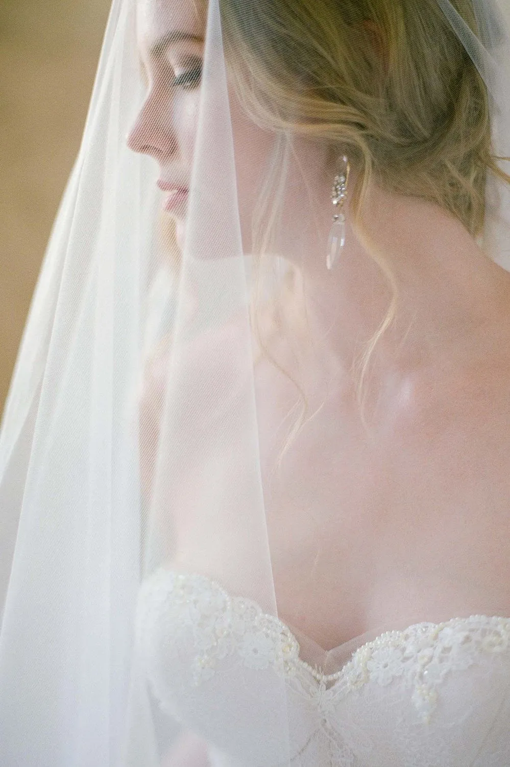 Ethereal Illusion Blusher Cathedral length veil