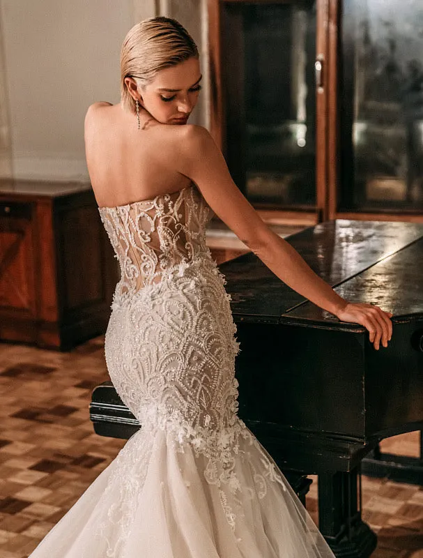Flashy White Wedding Dress