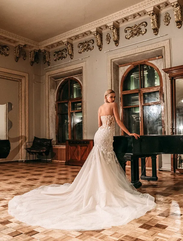 Flashy White Wedding Dress