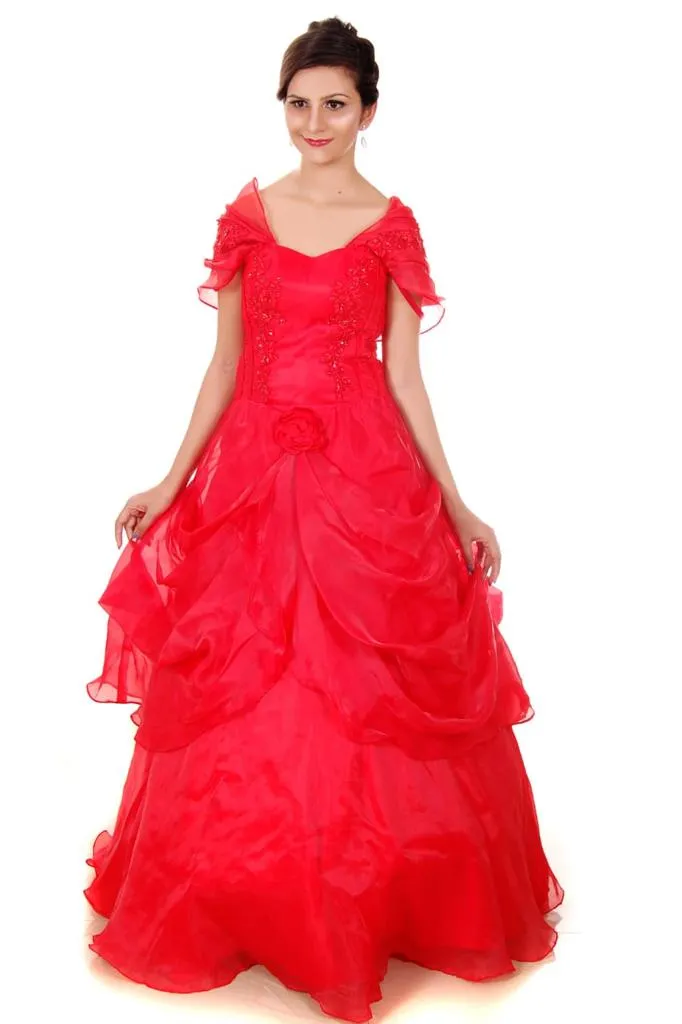 G142, Red Hood Ball Gown, Size (XS-30 to L-36)
