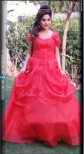 G142, Red Hood Ball Gown, Size (XS-30 to L-36)