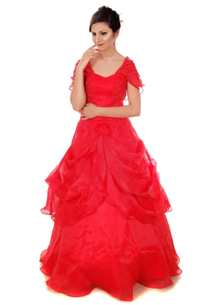G142, Red Hood Ball Gown, Size (XS-30 to L-36)