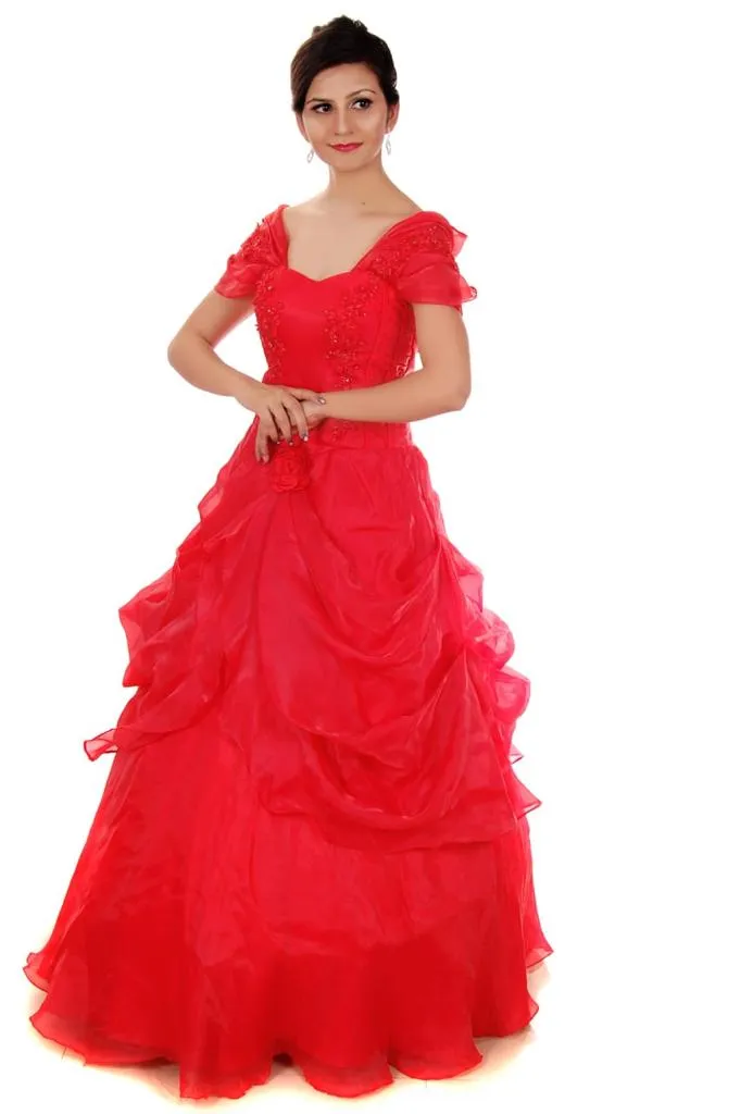 G142, Red Hood Ball Gown, Size (XS-30 to L-36)